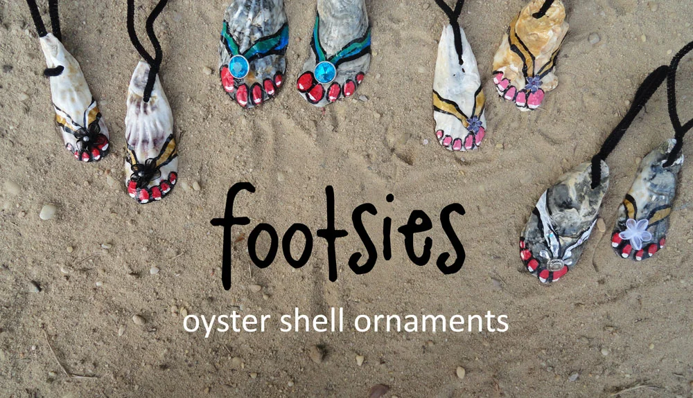 Footsie Oyster Shell Ornaments