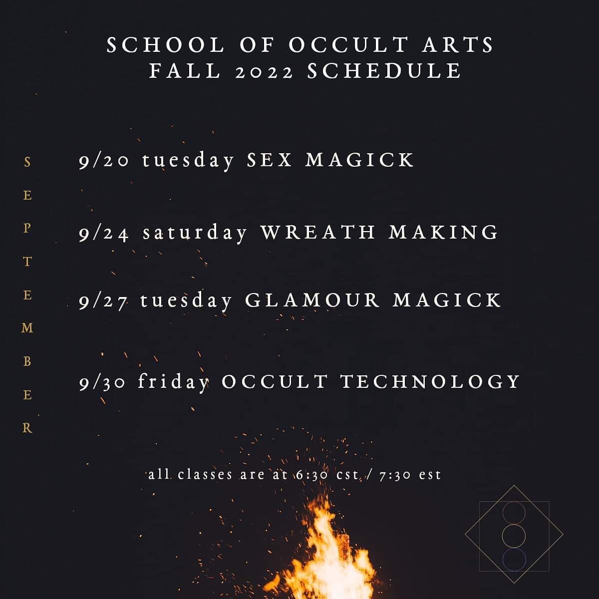 The Fall Semester has Begun!

Join @the.eckharts and I at @schoolofoccultarts as we engage in lectures and hands on workshops exploring a variety of occult topics!

This fall we are also kicking off the semester with @manlyphall.wisdom The Secret Tea