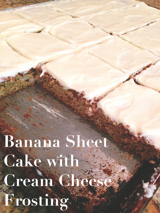 Banana Sheet Cake Recipe
