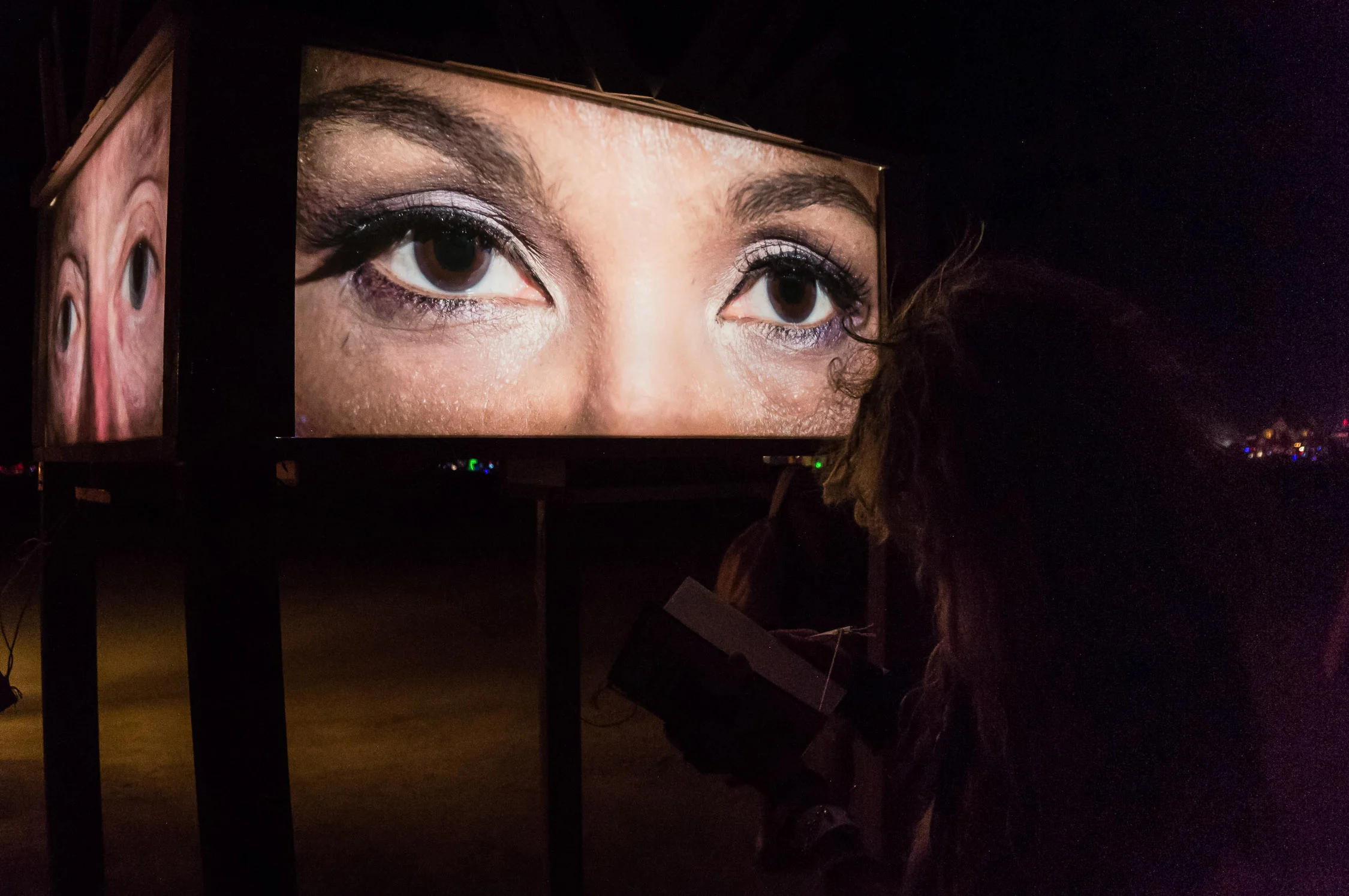 Installation at night