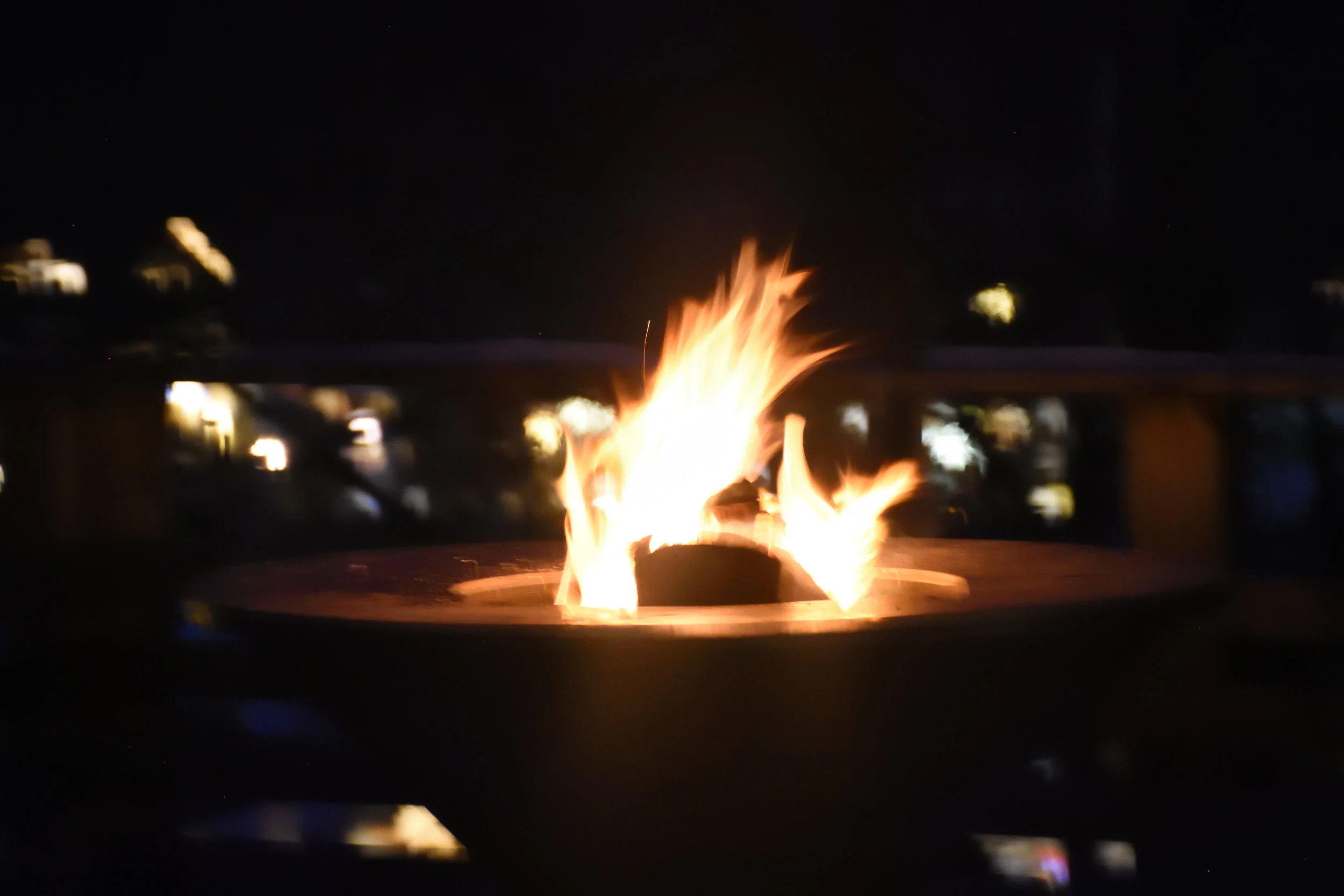 The bonfire on our terrace, Christmas 2016