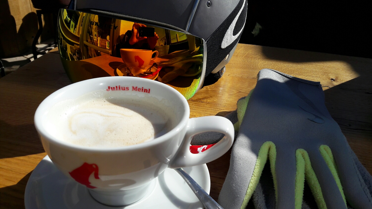 Best cappuccino in the mountain at Gipfelstadl, Wagrain, 2017