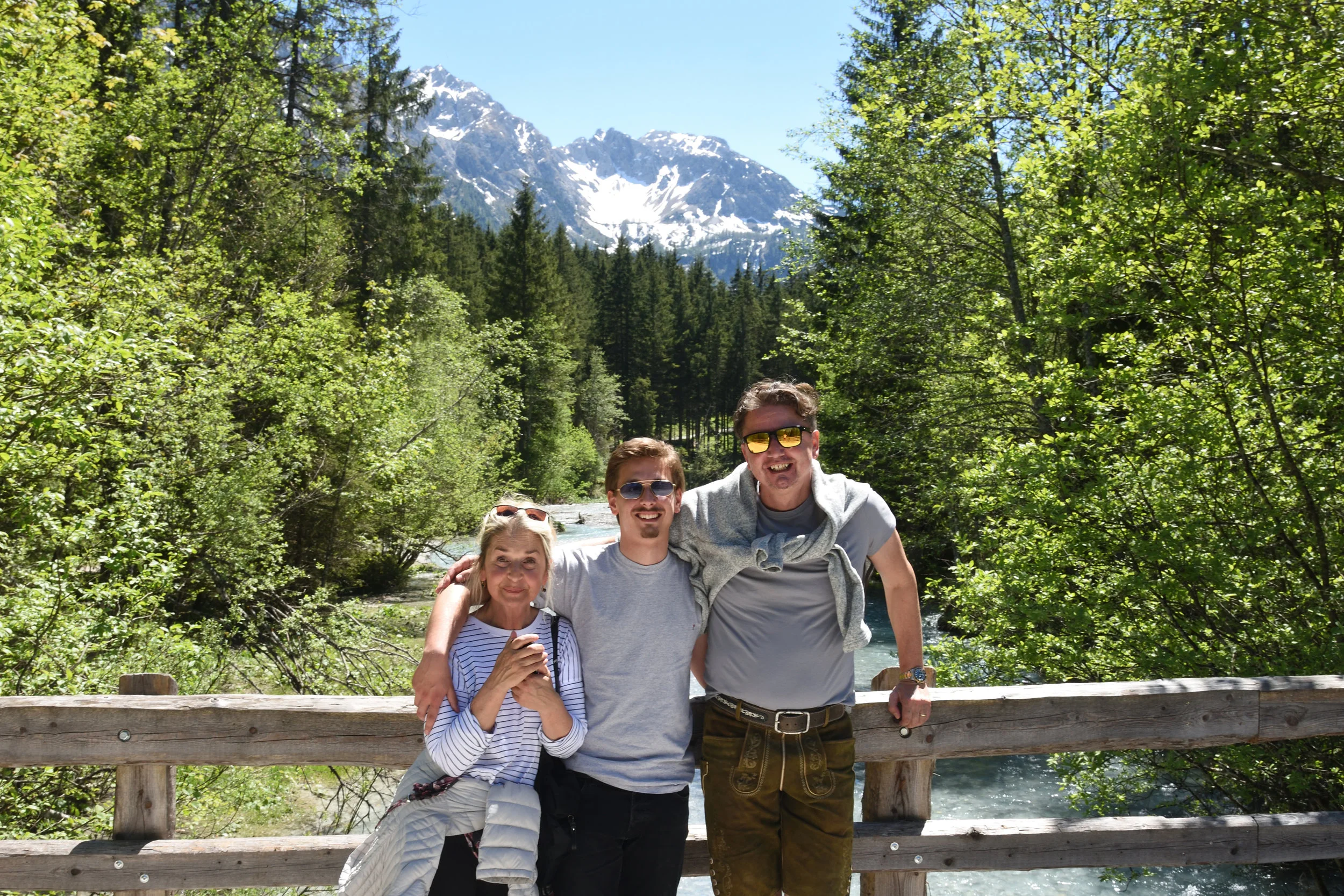 Marina, Tim and Bojan at Jägersee in Kleinarl, May 2017