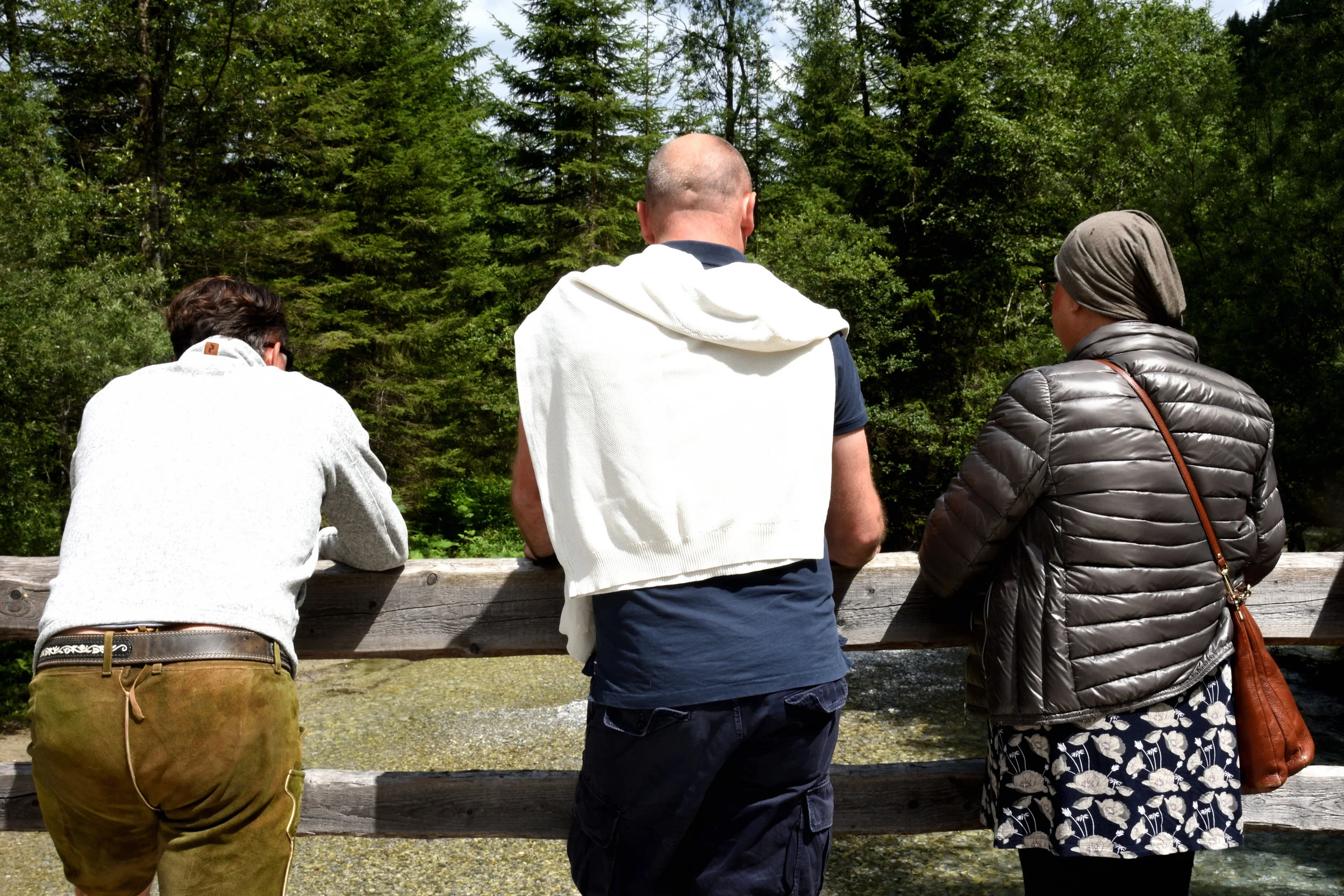 Bojan, Stefan and Ullis-Gullis at Jägersee, Wagrain July 2017