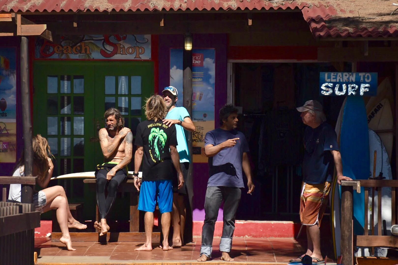 Surfing dudes in Ponta de Ouro, Mozambique, September 2017
