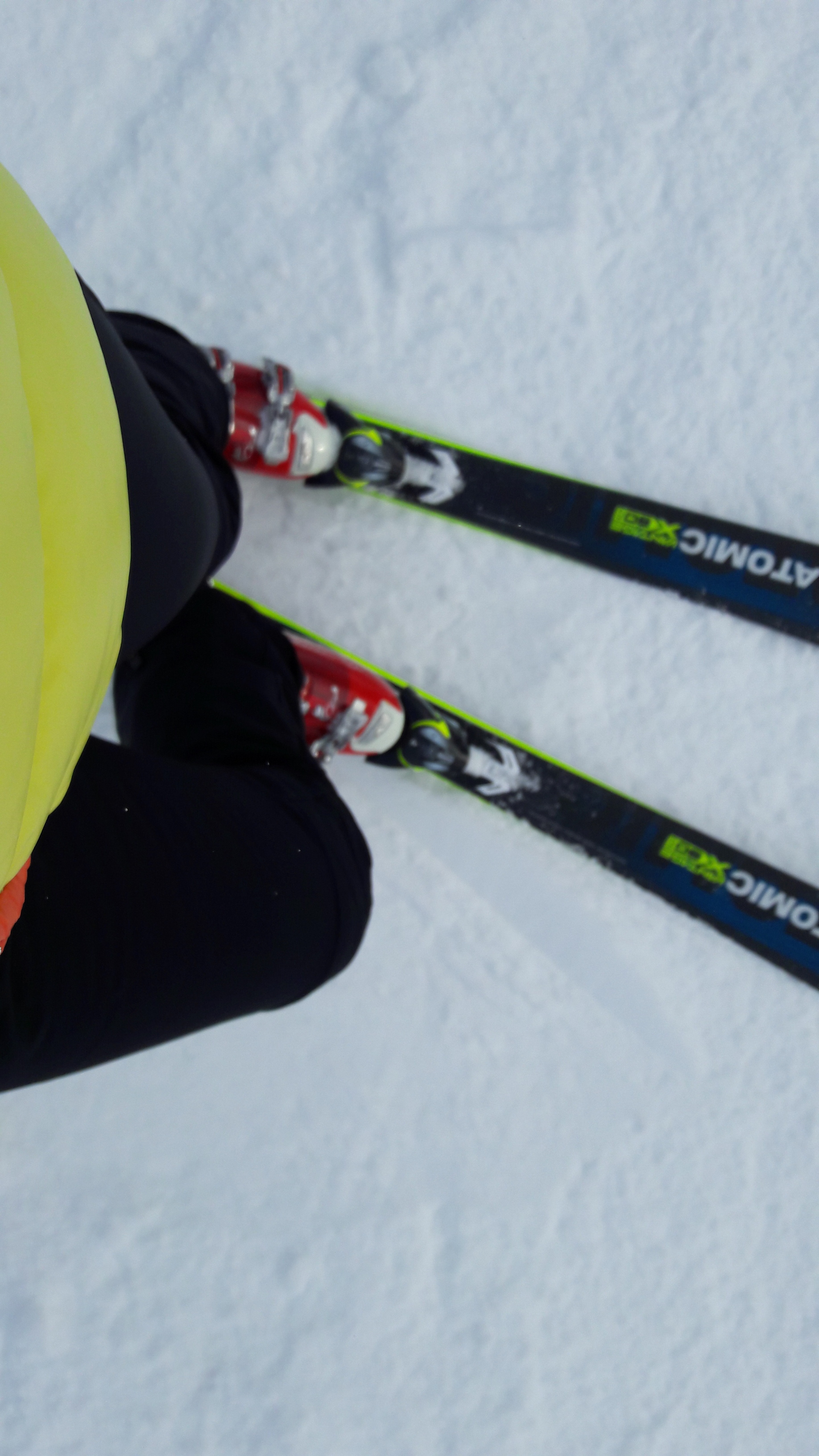Me matching the ski clothes with my skis. February 2018