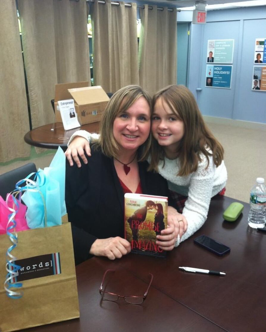 My first ever book signing ten years ago at [words] bookstore in Maplewood, NJ! Winter storm Hercules had blown through the night before turning NJ into a winter wonderland complete with icy roads but the fam and friends still showed up for my big ni