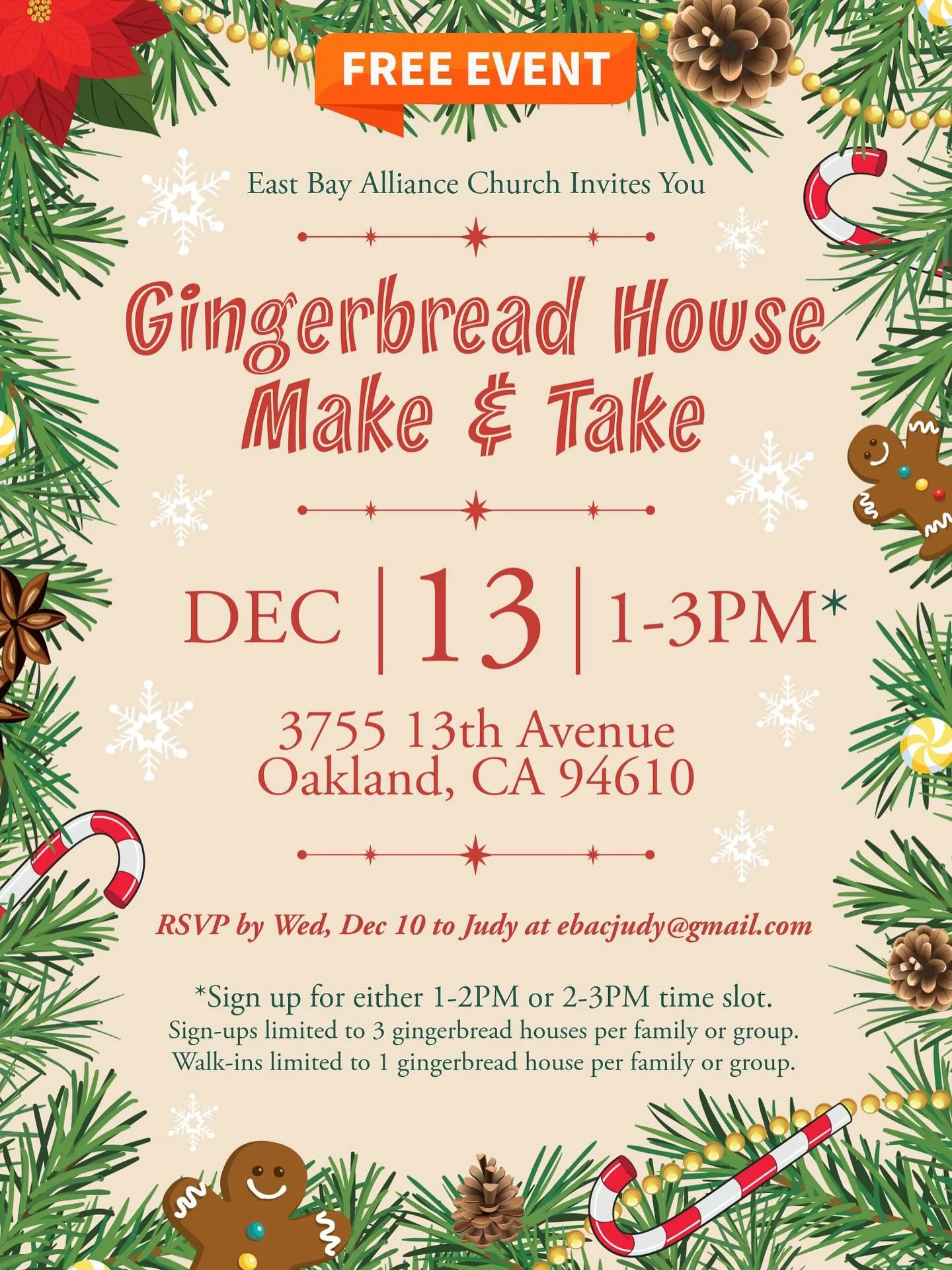 Join us at our annual Gingerbread House Make &amp; Take event! Doors open at 1pm!

#christmas #gingerbread #craft
