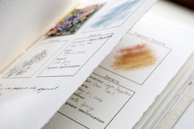 fig. 2. e arth + color pigment book . madelaine corbin. may 2016.