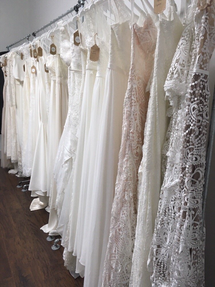 honolulu wedding dresses selection rack for love and lace 