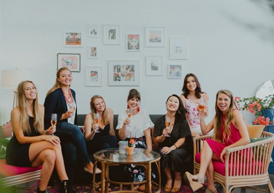 Group photo of the team from Love Letter wedding planning and coordination for reception and ceremony in Honolulu Oahu Hawaii