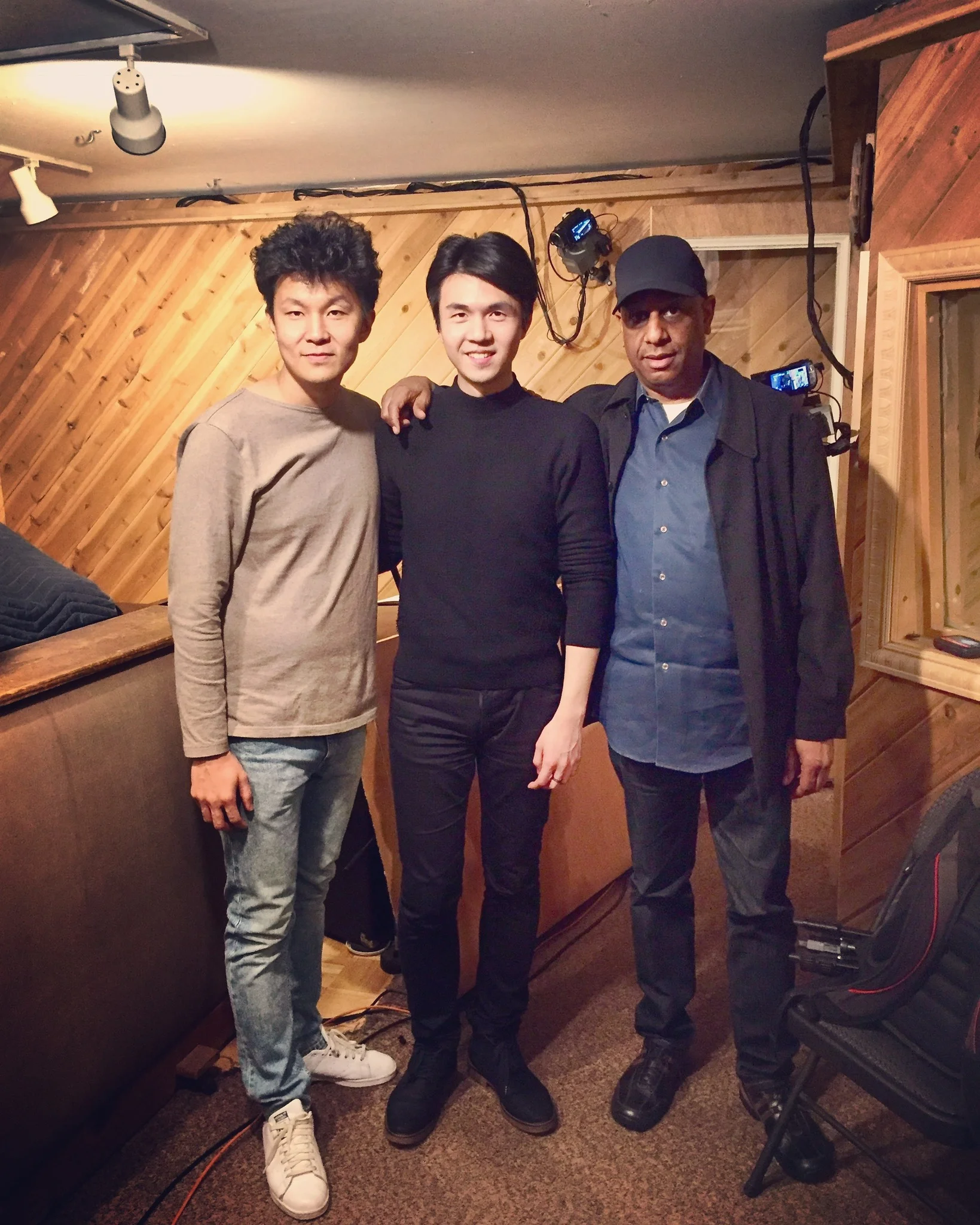 Francis Hon with Billy Drummond and Jeong Hwan Park at Tedesco Studio