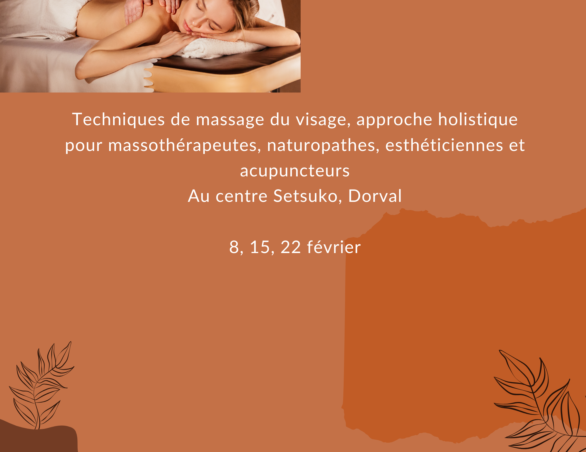 Holistic Facial massage course/Techniques de massage du visage holistiques
