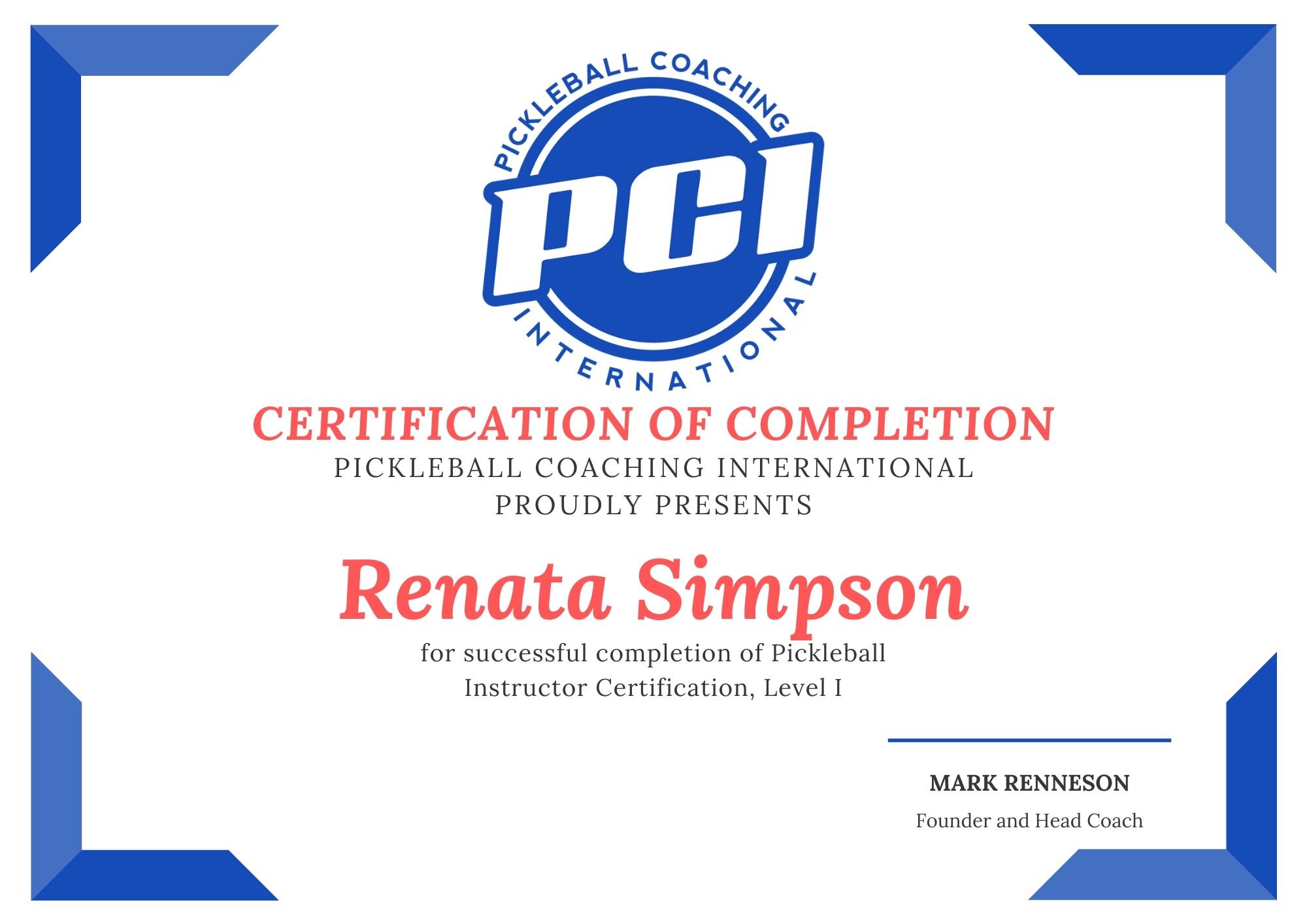 Certification — Pickleball Coaching International