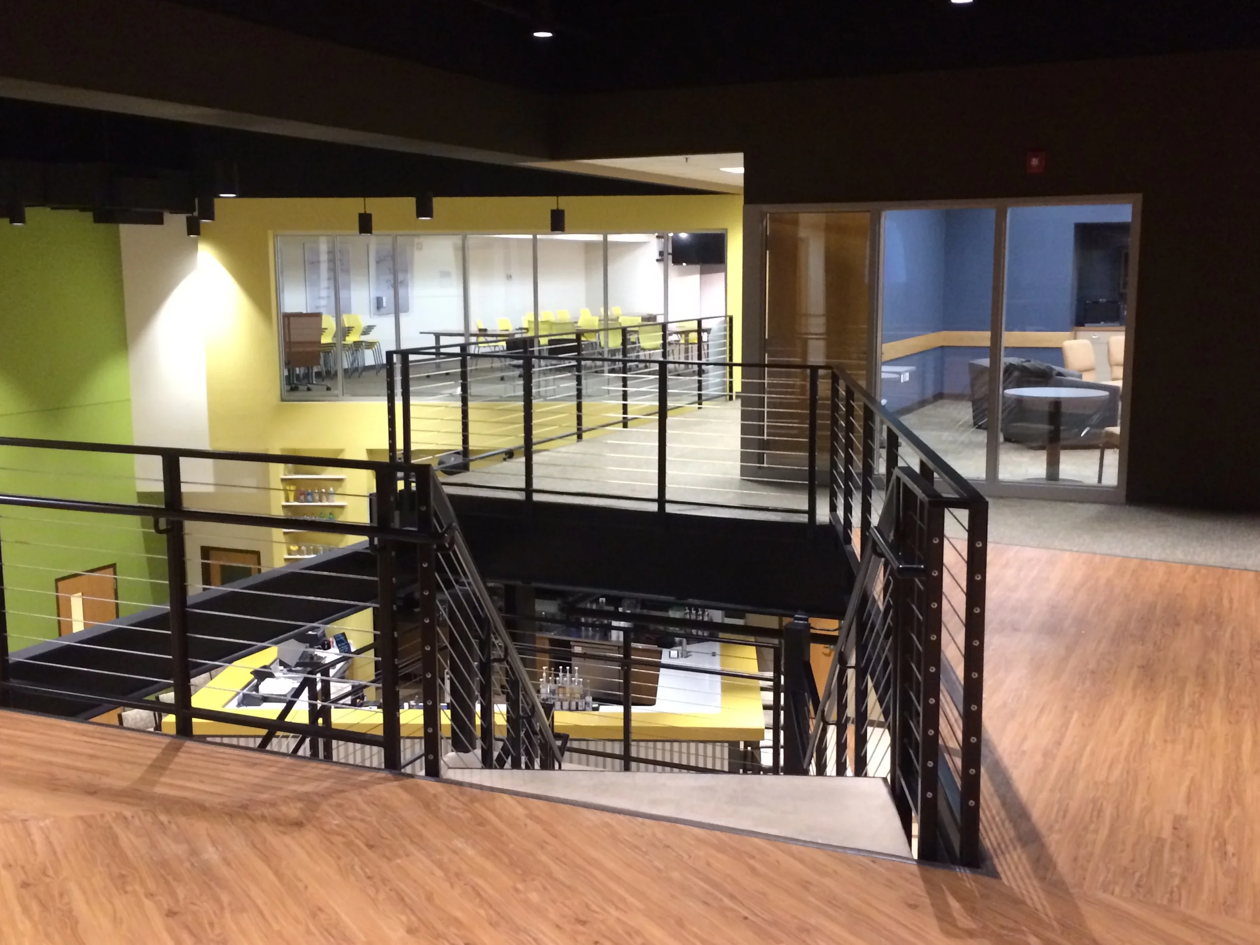 Parent rooms - blue room has direct access to auditorium balcony