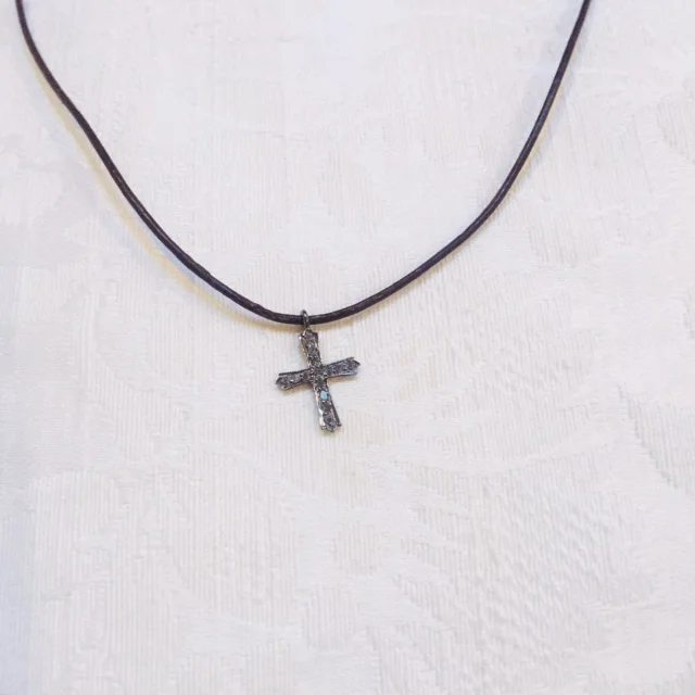 Leather Cross Necklace — Bogetti Jewelry
