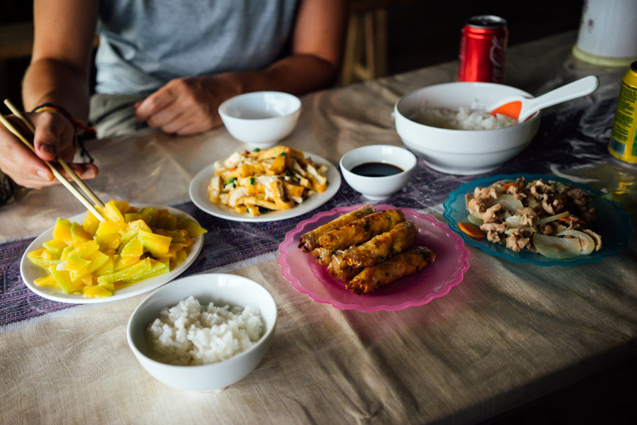The food in this region is quite simple by Vietnamese standards - not as many sauces or herbs, surprisingly - but delicious, nonetheless. Standouts for us were the Sapa spring rolls (in a distinct wrapper and filled with the usual ingredients plus e…