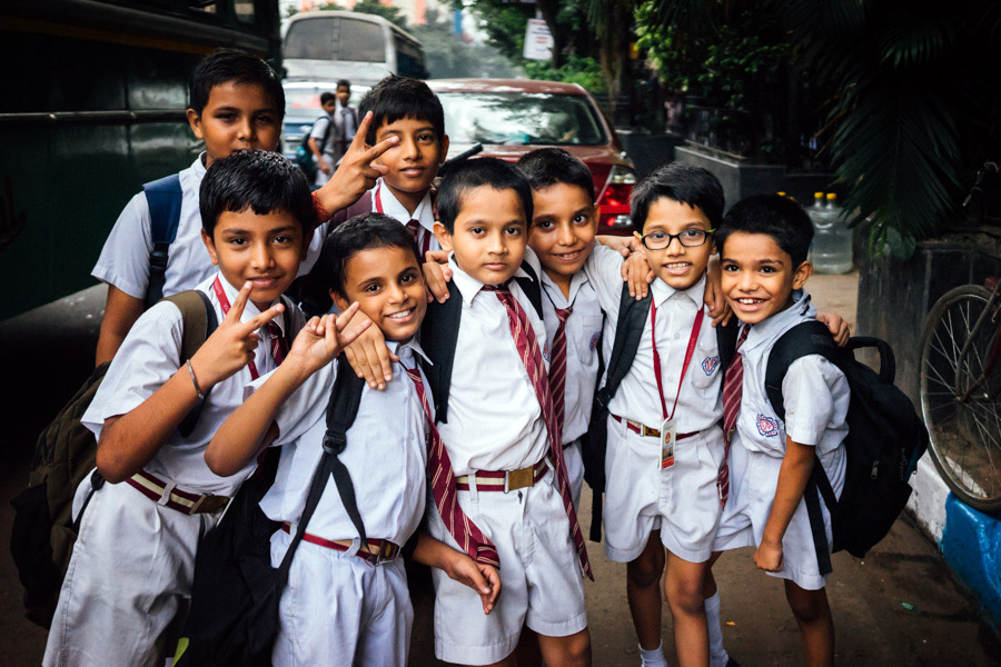 On their way to a field trip just before boarding the bus, these boys spotted Alex and started giggling. “Where are you from? What country??”&nbsp;We realized then that we had not seen any other tourists in Kolkata.&nbsp;