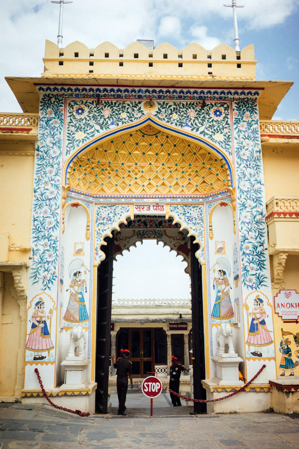  Intricate details of Udaipur’s City Palace. 