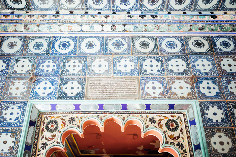  Intricate details of Udaipur’s City Palace. 