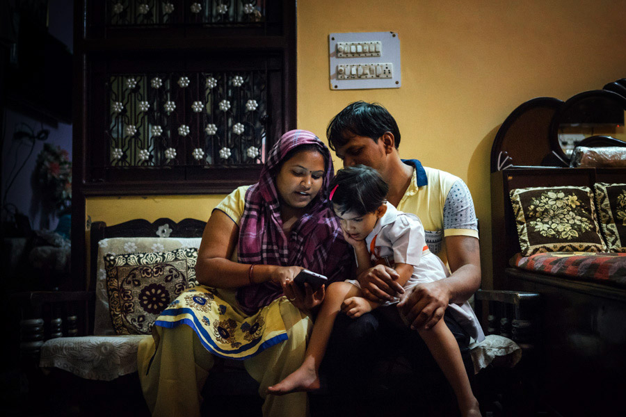 Madelene Farin for Worldreader , in Delhi, India.