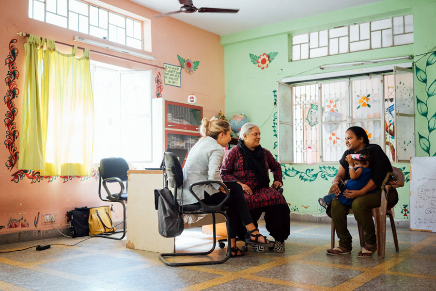 Madelene Farin for Worldreader , in Delhi, India.