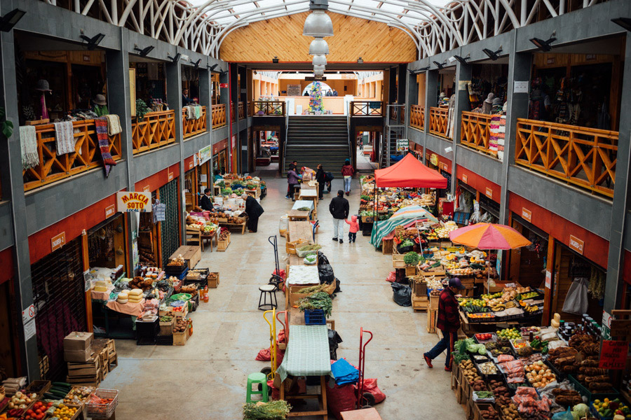  A local market in Ancud, Chiloé, Chile. 