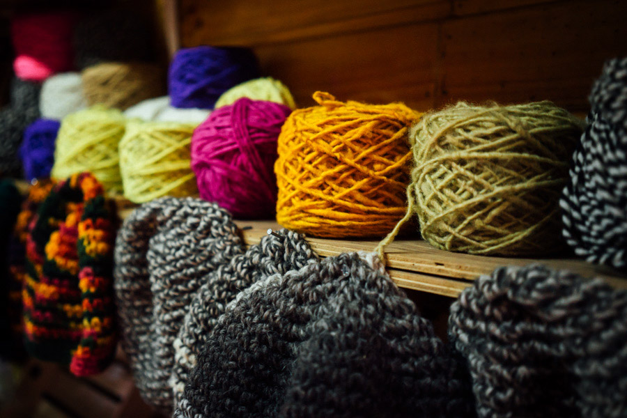  There are so many sheep roaming the hills of Chiloé, there will never be a shortage of colorful wooly things to keep everyone warm. 