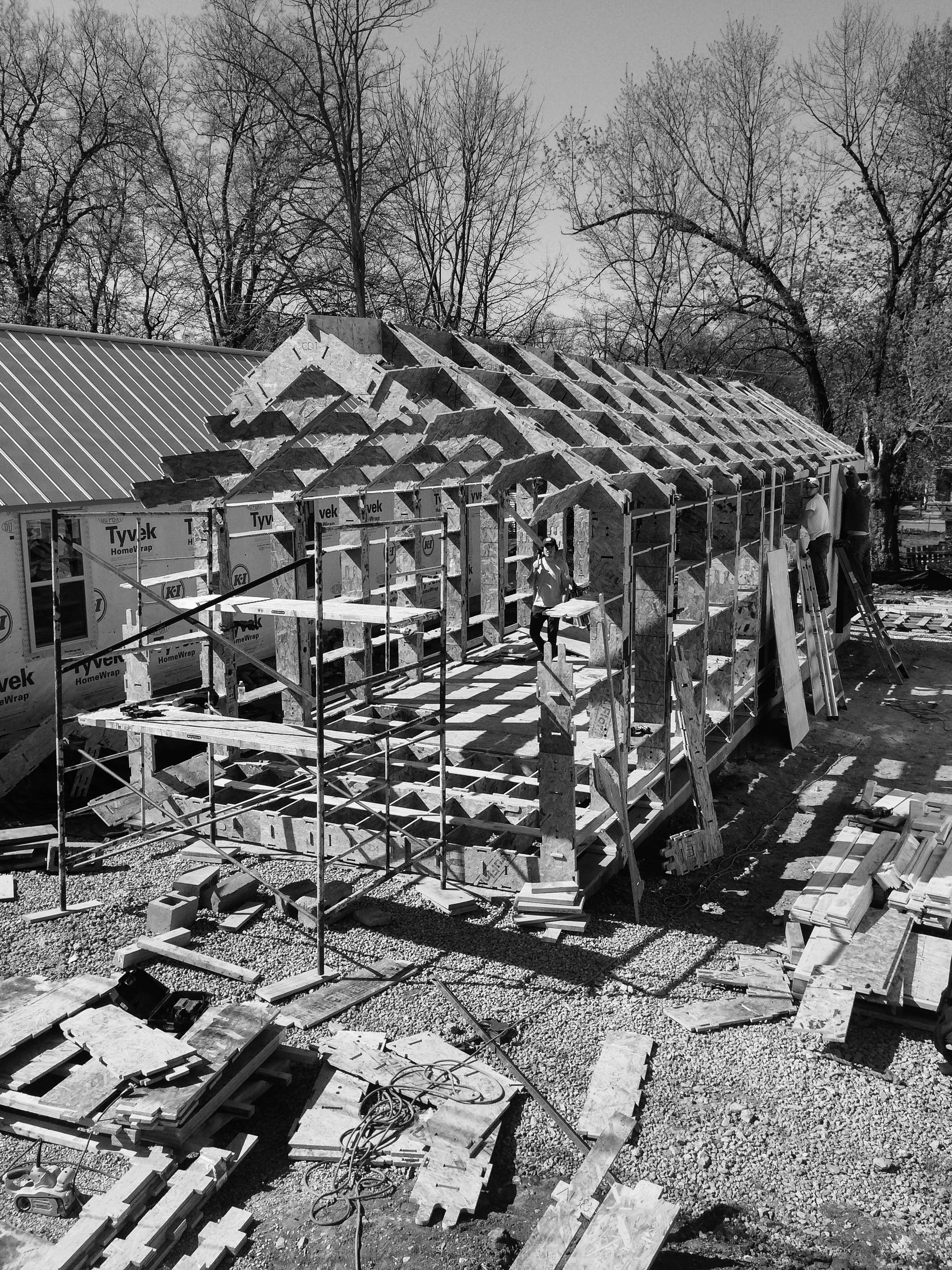 On-Site Assembly of CNC-Milled Structural Pieces