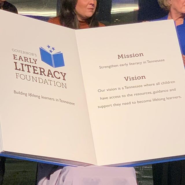 At last night&rsquo;s 15 Year Celebration @govearlyliteracytn announced a name change indicating the need to increase early literacy rates in the state. 3rd grade literacy rates are one of the biggest predictors of future success and Tennessee childr