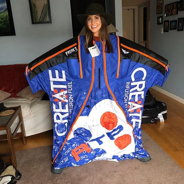 Someone got a new suit....Who&rsquo;s excited to see her fly? @abbiegarciaa @mattrosado1 @squirrel.ws #freak3 #create38 #energybars #energy #energyfoods #girlfriend