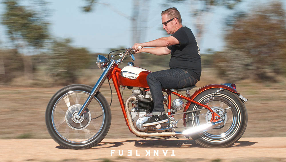 Orange Bomb Richard Townsend s Triumph Bobber Fuel Tank