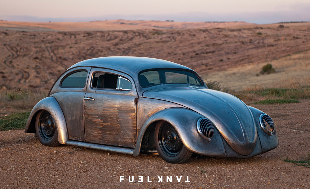 Extreme Dream Roof Chopped, Bare Metal 1965 Volkswagen Beetle — Fuel Tank
