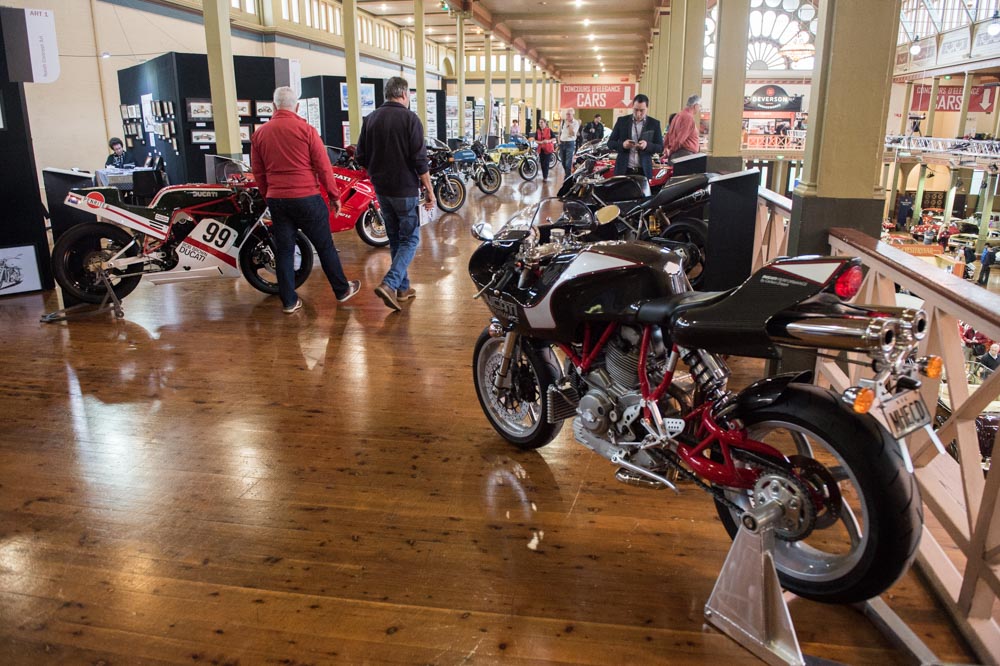 One of the celebrated marques this year is Ducati, so there was a superb line up of nearly all models...