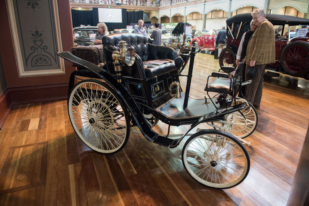 1896 Benz Velo. What a treat to see such an historical vehicle.