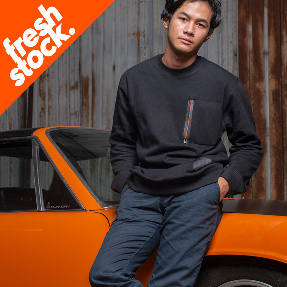 Fuel Tank Zip Sweater Black