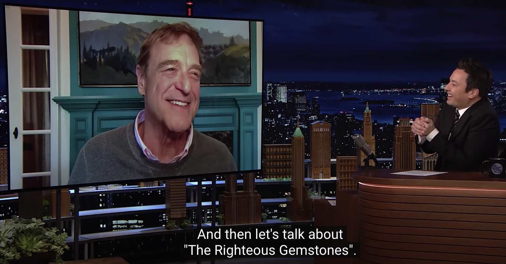 Grooming for John Goodman on Fallon, 2022