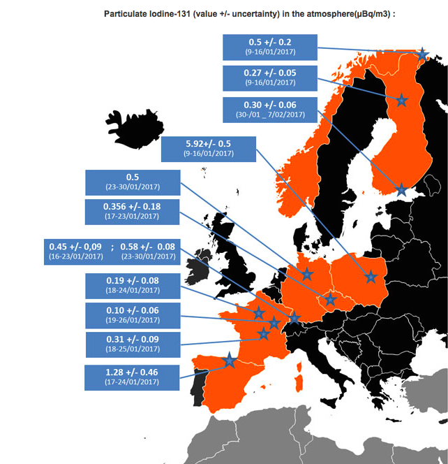 Kdo je odgovoren za radioaktivni jod nad Evropo? 