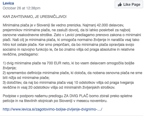 Facebook/levica