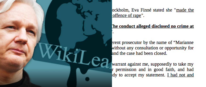 Assange odgovarja na obtožbe na Švedskem