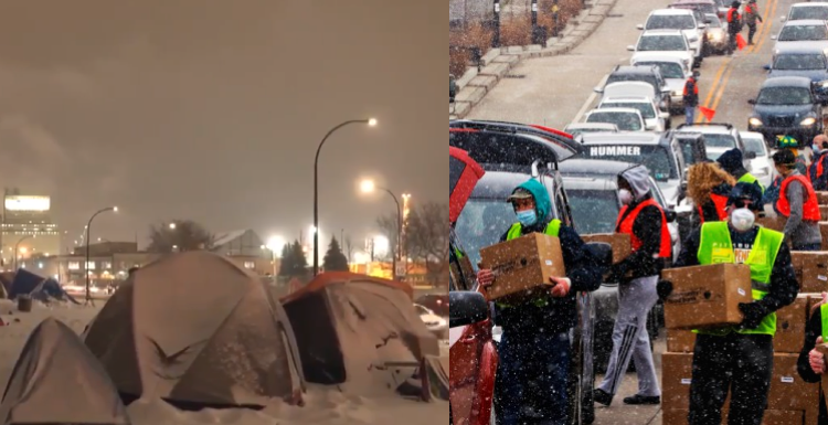 Posledice panedmije: dolge vrste za hrano in brezdomci