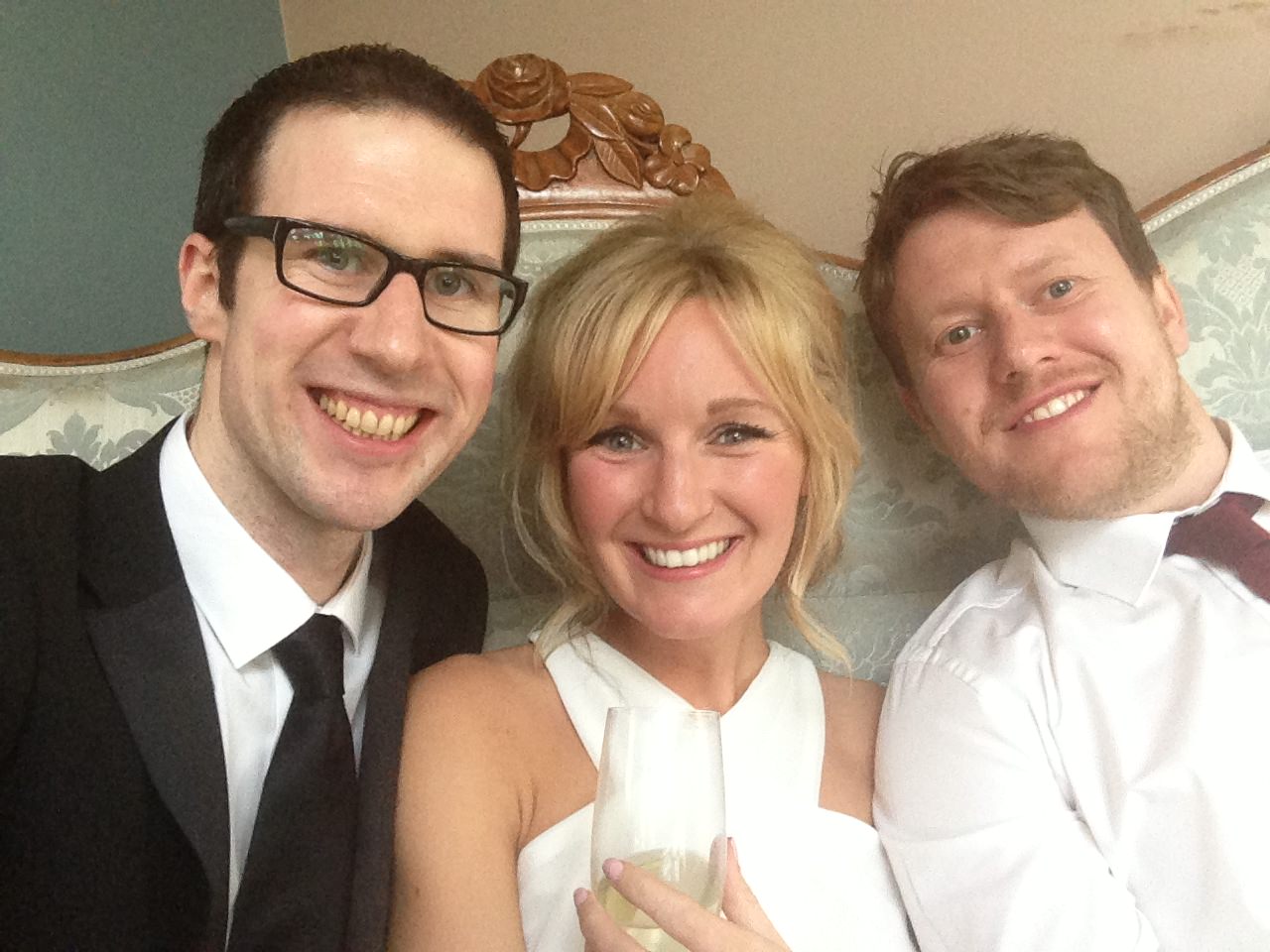 Kirstie and Joe at Robyn's Wedding.