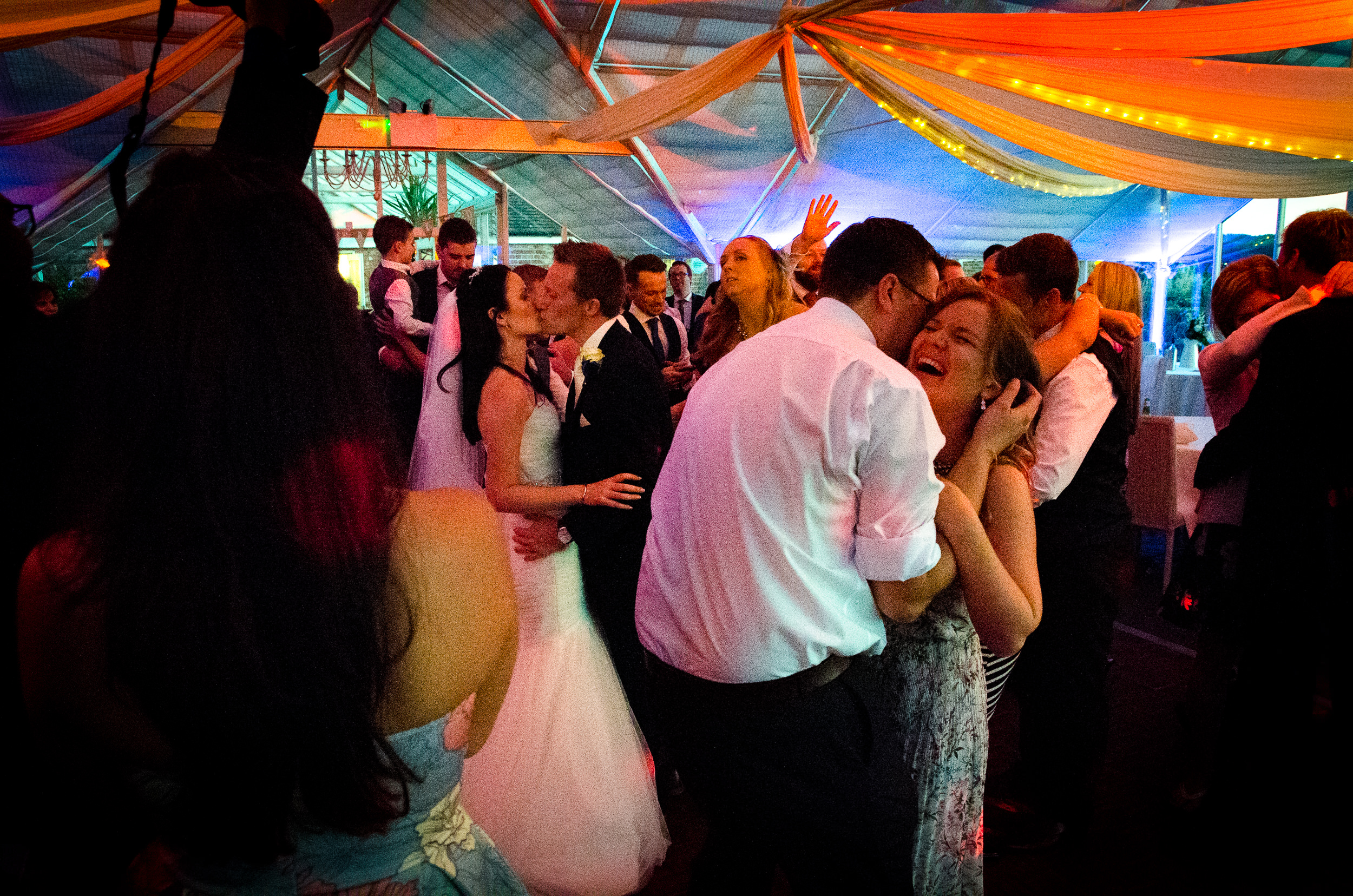 Kiss. (and foreground - whisper something dirty)