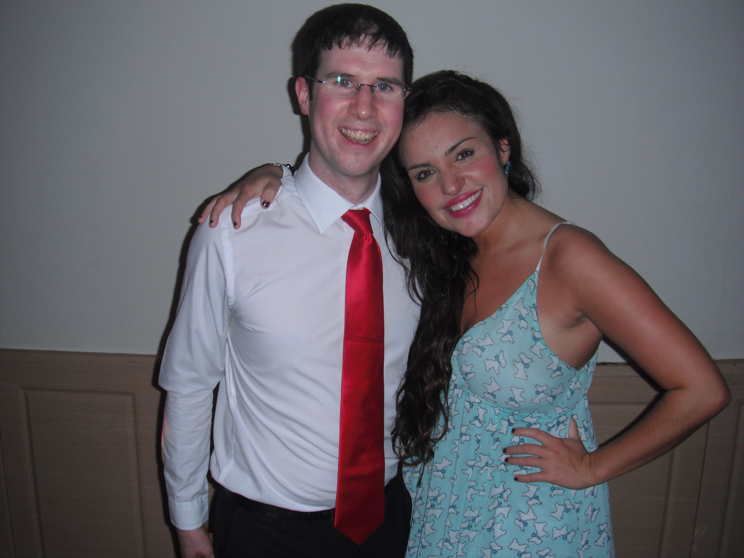 Smitten looking Adam Carr with Laura White from The X Factor at a Wedding in Wales taken after sound check.