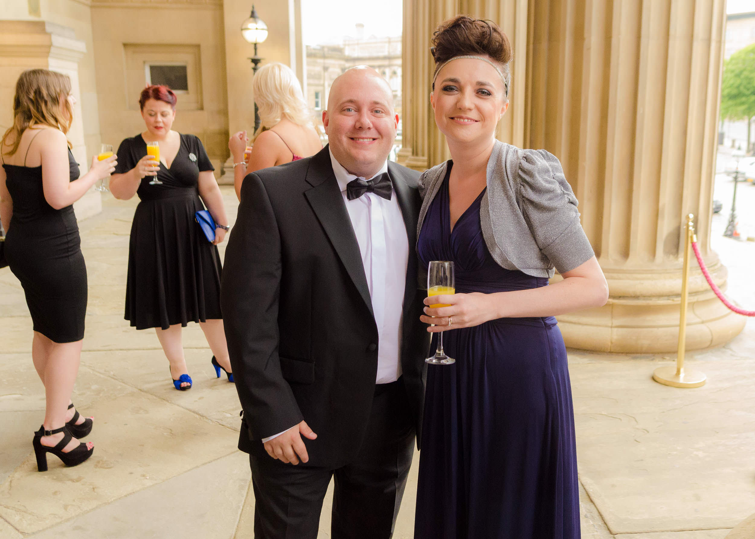 Mark Hendry and Liz at St Georges Hall (Liverpool) before collecting their County Brides Wedding Award.