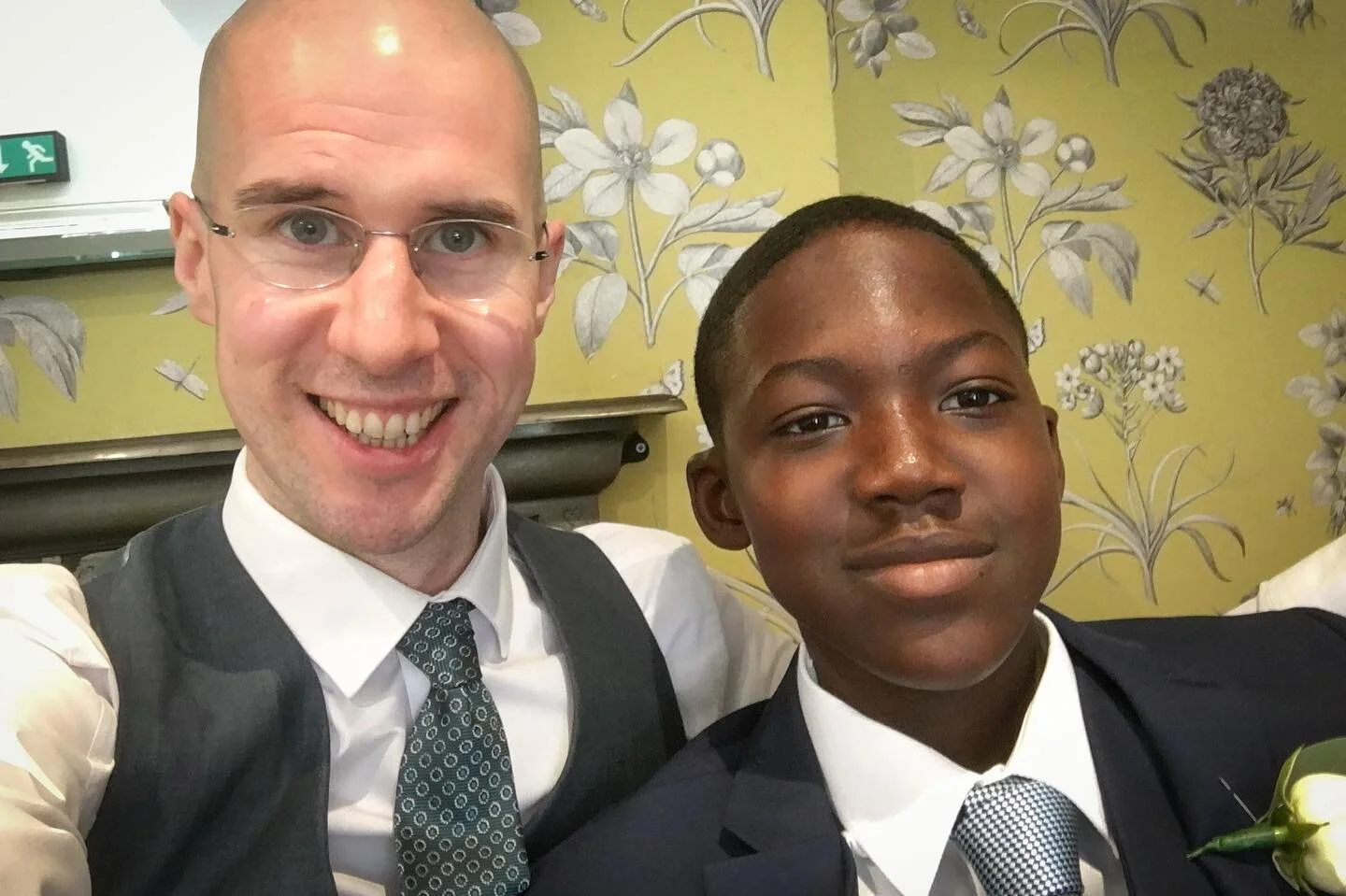 Me and Kobbie Mainoo. Tonight he plays Number 6 for Manchester United in the FA Youth Cup Final. 

Proud moment for his wonderful family. With any luck he&rsquo;ll be pointing tonight. 

Fantastic wedding for Abena and Rob at Eleven Didsbury Park.

@