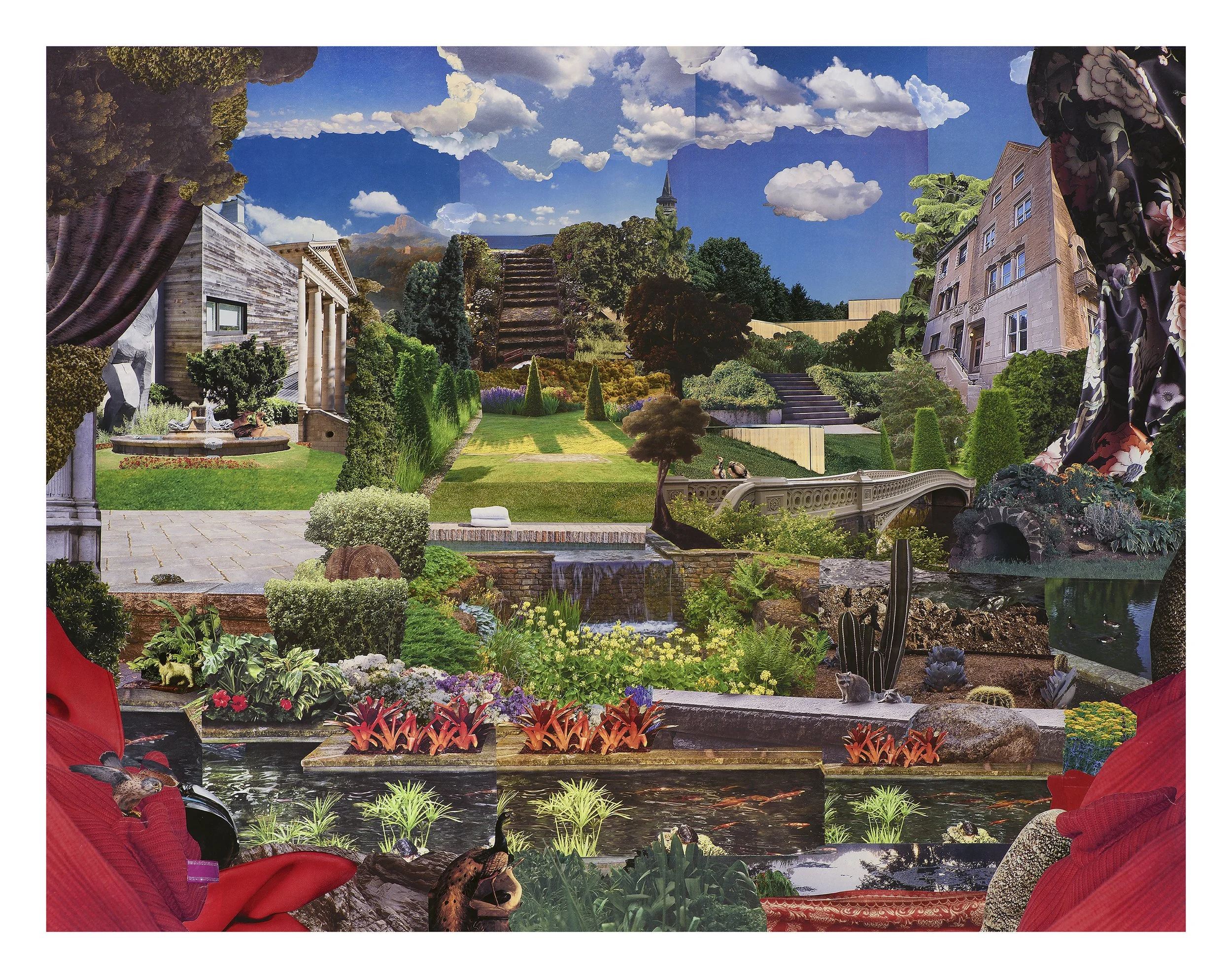 THE CHAKRAS  Hand-Cut Paper Collage 32” X 40”