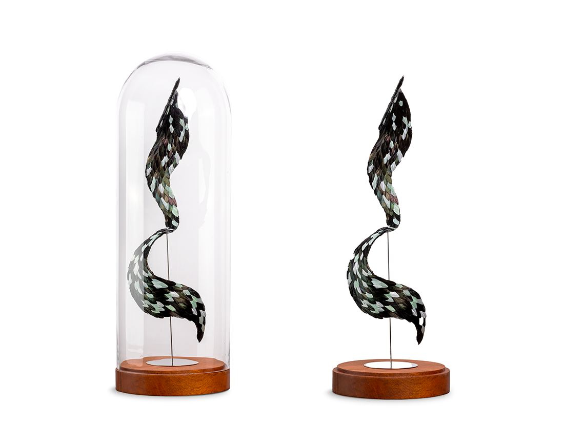 feather sculpture scales