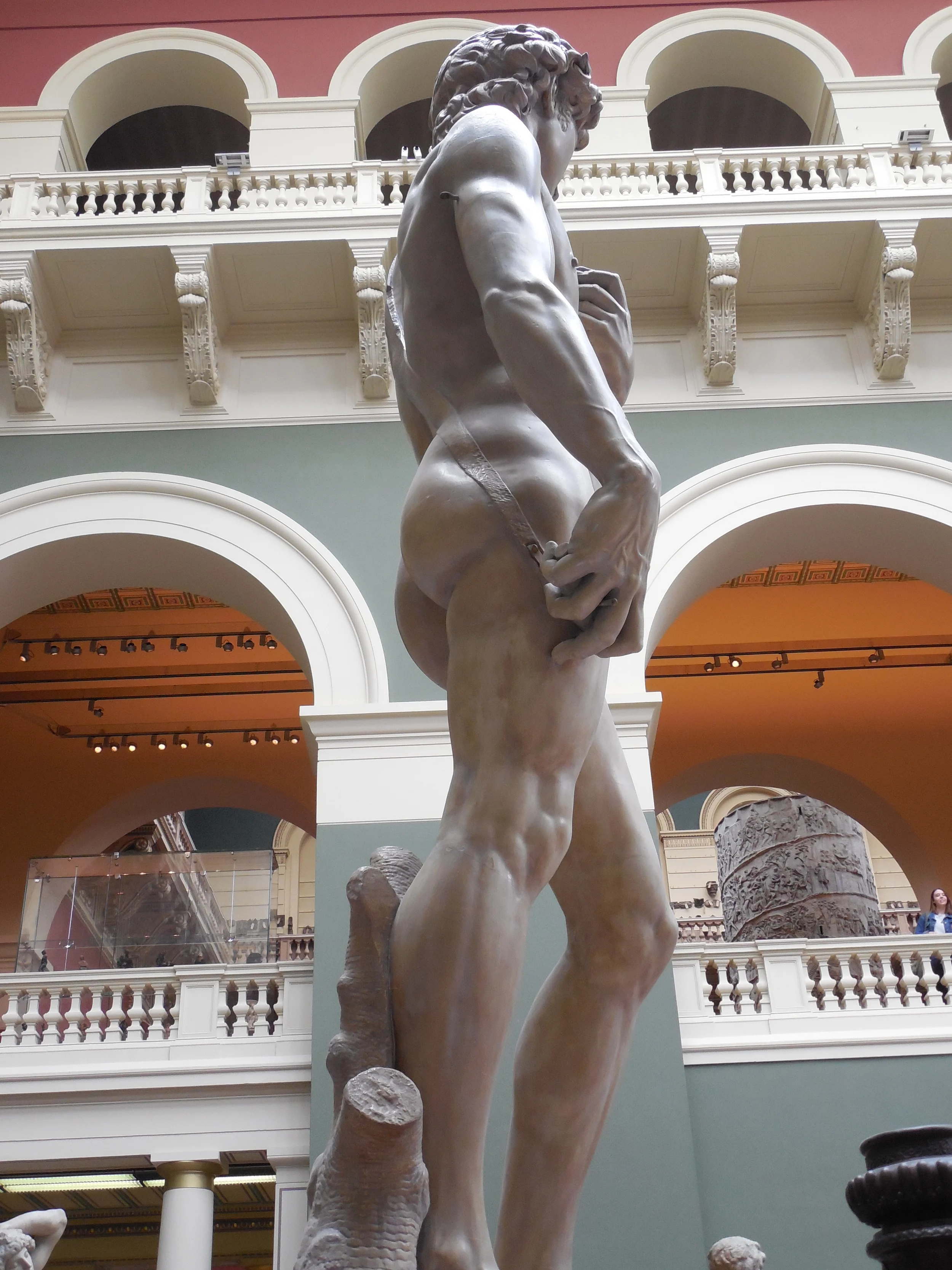 Michelangelo's David and towering columns in the V&A Cast Courts