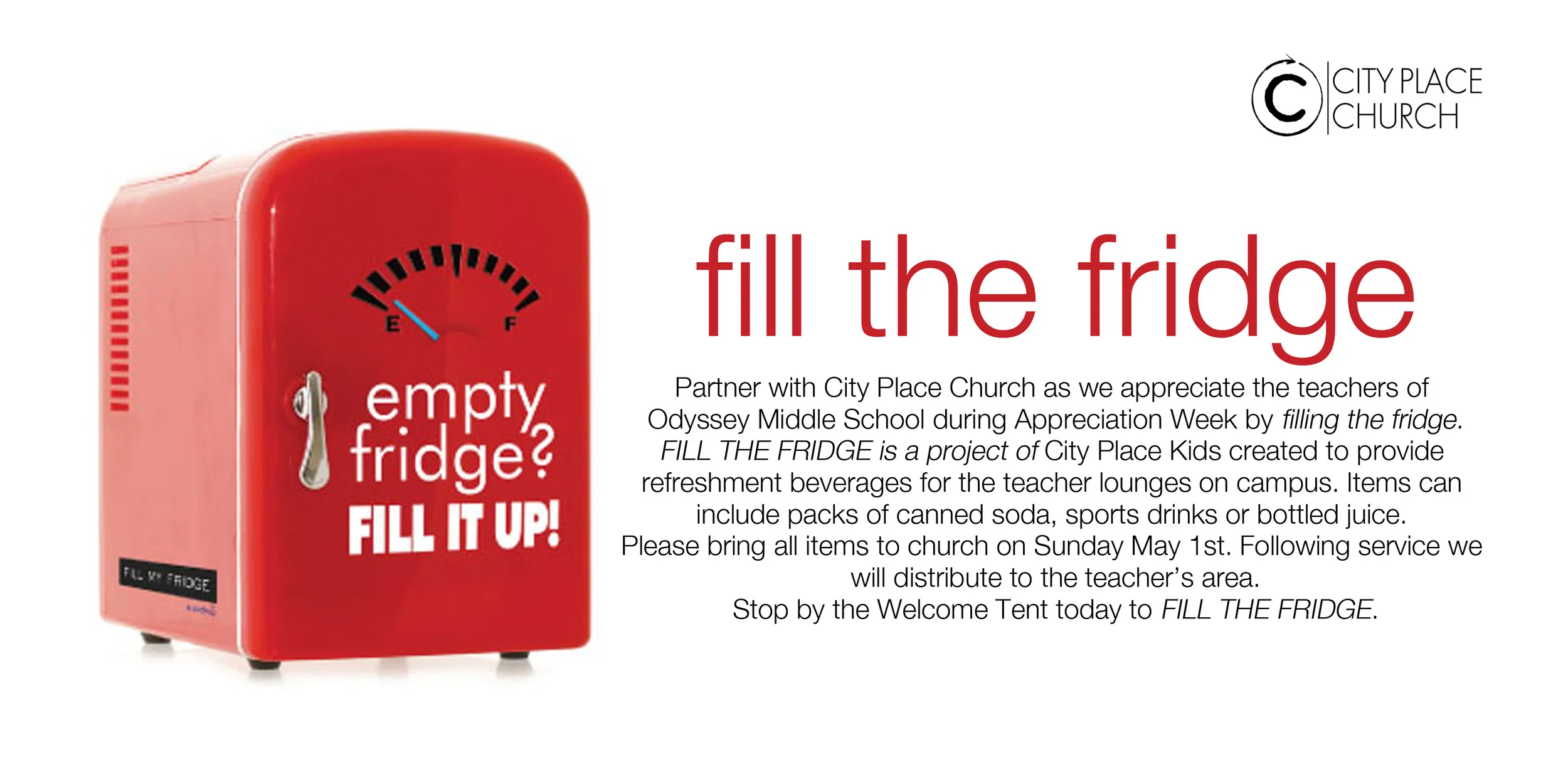 Fill the Fridge Serve Opportunity